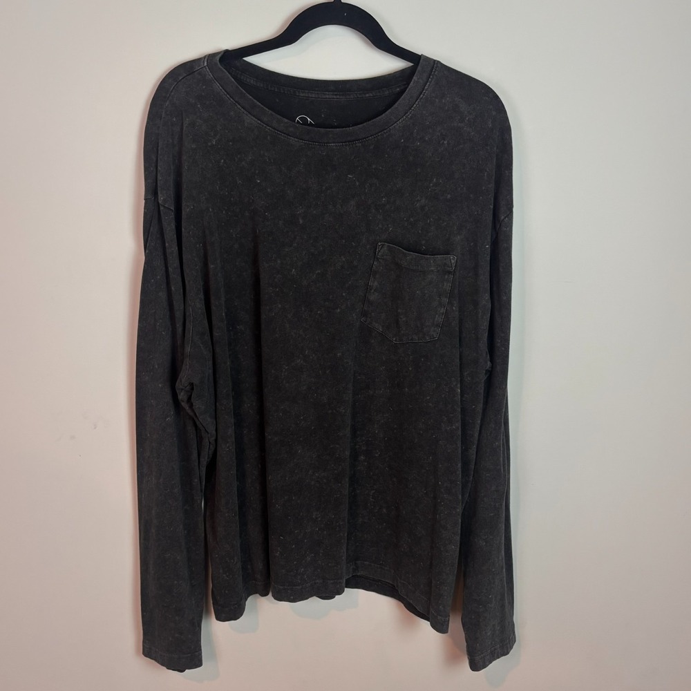 Original Use Mens Grey 100% Cotton Long Sleeve tee sz XXL Comfort Pocket Stretch